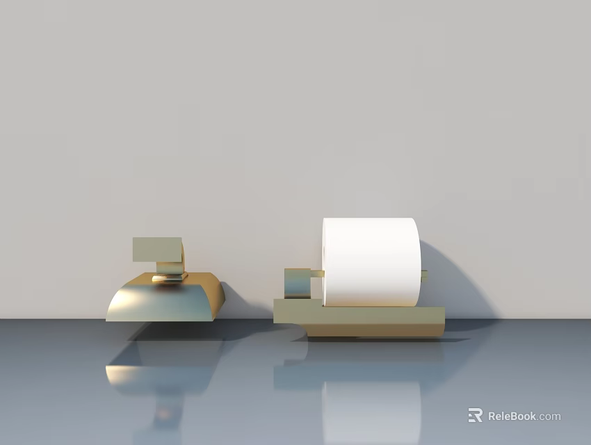 Elegant Modern Hinged Door With Glass Panel And Brass Hardware For Interior Use 3d model