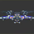 Mechanical Robot Character With Winged Design Blue Purple Armor And Weapon Details