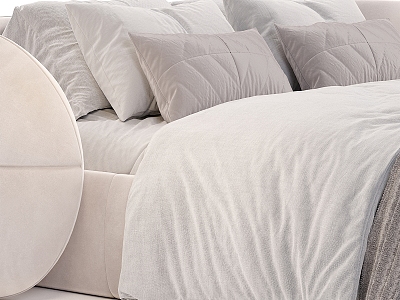Modern Double Bed 3d model