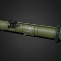 Olive Green Military Rocket Launcher With Cylindrical Body And Aiming Device