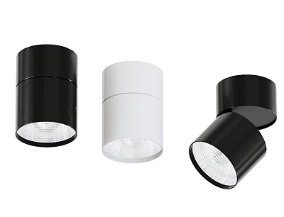 Modern Black And White Downlights Spotlights For Indoor Ceiling Lighting Design 3d model