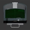Handheld Commercial Scanning Device With Radar Screen Control Panel And Buttons