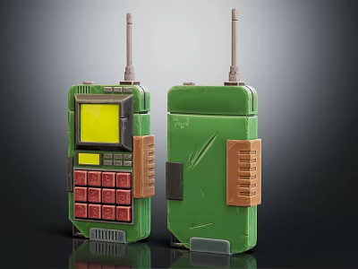 modern walkie-talkie radio military radio 3d model