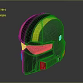 Black And Yellow Striped Tactical Helmet With Shiny Surface And Modern Design