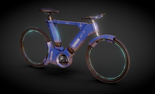 INDUSTRIAL LOFT BICYCLE SCI-FI BICYCLE 3d model