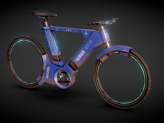 INDUSTRIAL LOFT BICYCLE SCI-FI BICYCLE 3d model