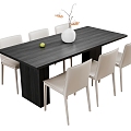 Dining Table and Chair Combination Dining Table Dining Chair Bar Dining Table 3d model