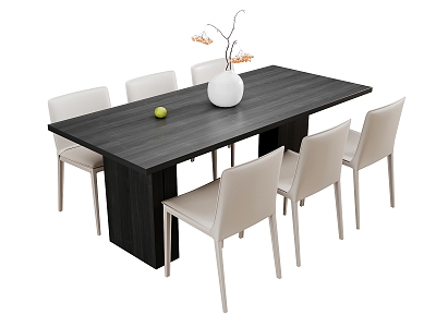 Dining Table and Chair Combination Dining Table Dining Chair Bar Dining Table 3d model