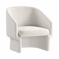 Grey Fabric Accent Chair with Armrests Modern Comfortable Minimalist Design