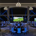 Mercedes Benz Car Display Event With Outdoor Stage And Indoor Venue Setup