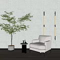 Modern single sofa 3d model
