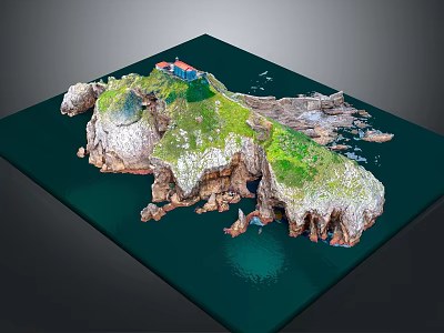 Garden Landscape Featuring Rocky Terrain Lush Green Vegetation And Scenic Water Elements 3d model