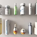 Assorted Beauty Cosmetic Perfume Bottles With Various Shapes Colors And Designs