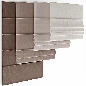 Roman Curtain Folding Curtain 3d model