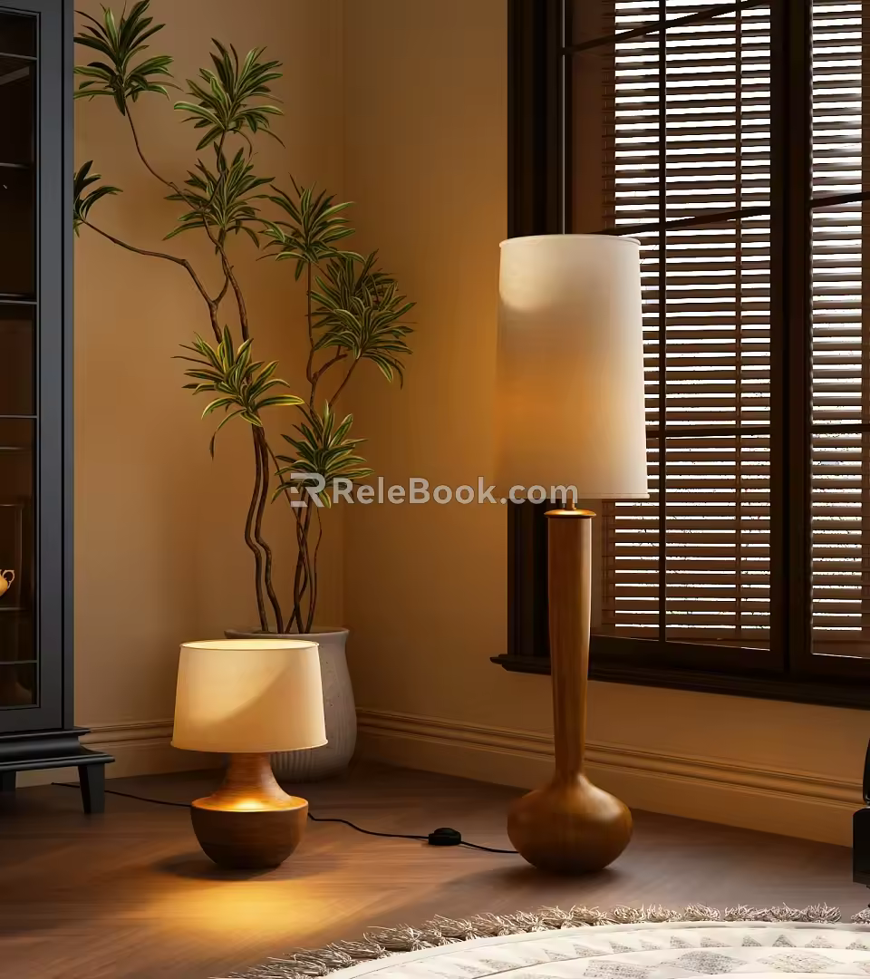 Modern Floor Lamp Middle Ancient Floor Lamp Modern Table Lamp Middle Ancient Floor Lamp 3d model