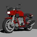 Red Motorcycle With Sleek Design Black Seat Silver Engine And Alloy Wheels