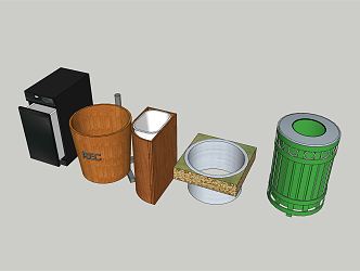 Modern trash can garbage sorting station garbage bin garbage room sorting bin 3d model