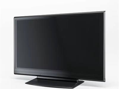 Modern Black Flat Screen Computer Monitor With Sleek Stand And Slim Design Profile 3d model