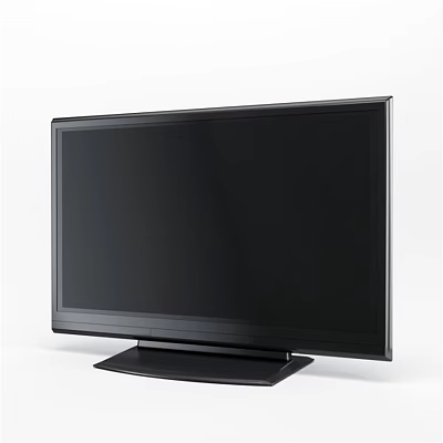 Modern Black Flat Screen Computer Monitor With Sleek Stand And Slim Design Profile 3d model