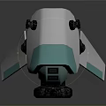 Projection Monitoring Device with Modern Teal Silver Design Tripod Base and Lens Structure