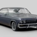 Gray Classic Two Door Car With Vintage Design Round Headlights And Sleek Body Lines
