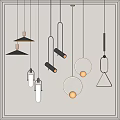 Modern chandelier combination 3d model