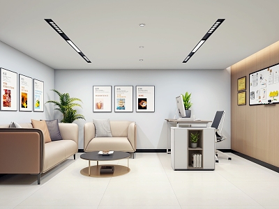 Modern Office Finance Room Meeting Room Reception Room model