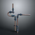 Industrial Style Light Fixture Combination With Metal Pipes And Vintage Design For Home Decor