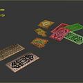 Various Colorful Decorative Rugs With Intricate Patterns And Rectangular Shapes