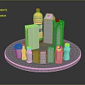 Assorted Daily Life Product Containers Including Bottles Cartons Jars And Boxes