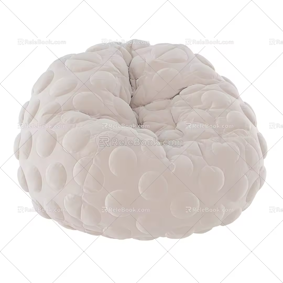 Modern Lazy Sofa Round Bean Bag 3d model