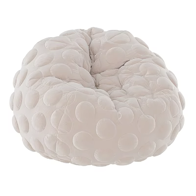 Cozy Lazy Sofa Round Design With Soft Dotted Surface Light Beige Plush Material 3d model Cozy Lazy Sofa Round Design With Soft Dotted Surface Light Beige Plush Material 3d model