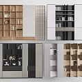 Modern Bookshelf Bookcase Storage Rack Decorative Rack Exhibition Rack 3d model