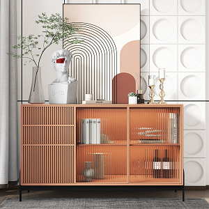 Modern Sideboard Decorative Cabinet Decoration 3d model