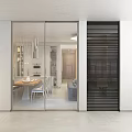 Modern Glass Sliding Doors Design In Open Kitchen And Living Area