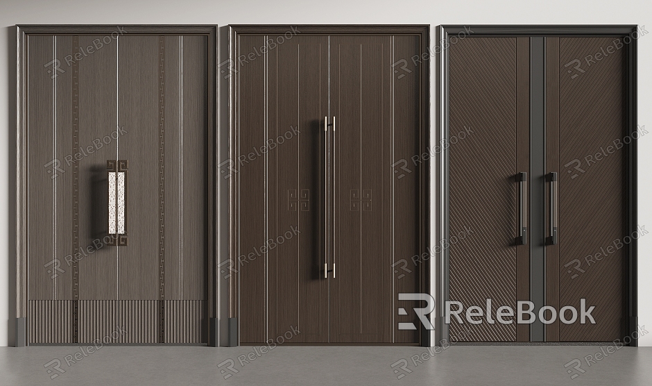 New Chinese style double door entrance door door villa door conference room door office door model