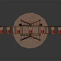 Gorgeous Ferris Wheel Amusement Equipment With Red Gold Frames And Bright Decorative Lights