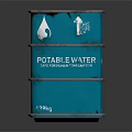 Portable Water Storage Tank With 10L Capacity And Blue Container Design