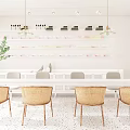 Modern Beauty Hair Salon Interior With White Decor Mirrors And Product Shelves