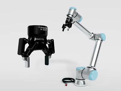 Industrial Robotic Arm And Mechanical Gripper Equipment For Precision Automation 3d model