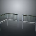 Fencing Structures With Concrete Posts And Metal Railings For Outdoor Security And Decoration