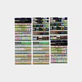 Vibrant Shelf Display Featuring Various Products With Colorful Packaging And Organized Rows
