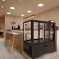 Milk Tea Shop With Mythical Creature Mural And Modern Decor