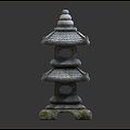 New Chinese Lawn Lamp Pagoda Lantern Garden Statue 3d model