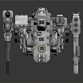 Futuristic Mechanical Robot Warrior With Detailed Armored Body And Sci Fi Design