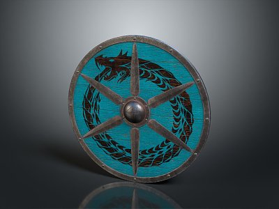 Medieval Shield Ancient Shield Defensive Weapon Ancient Shield Iron Shield Protective Shield Wooden Shield 3d model