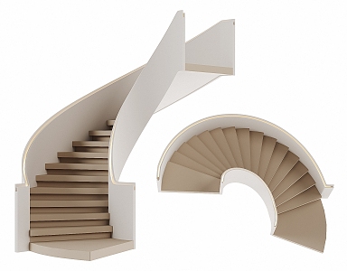 modern revolving staircase 3d model