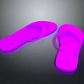 Bright Pink Flip Flops Casual Comfortable Lightweight Summer Footwear Fashion Style