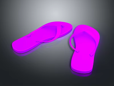 Bright Pink Flip Flops Casual Comfortable Lightweight Summer Footwear Fashion Style 3d model