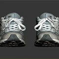 Light Blue Athletic Sneakers With White Laces And Breathable Mesh Design